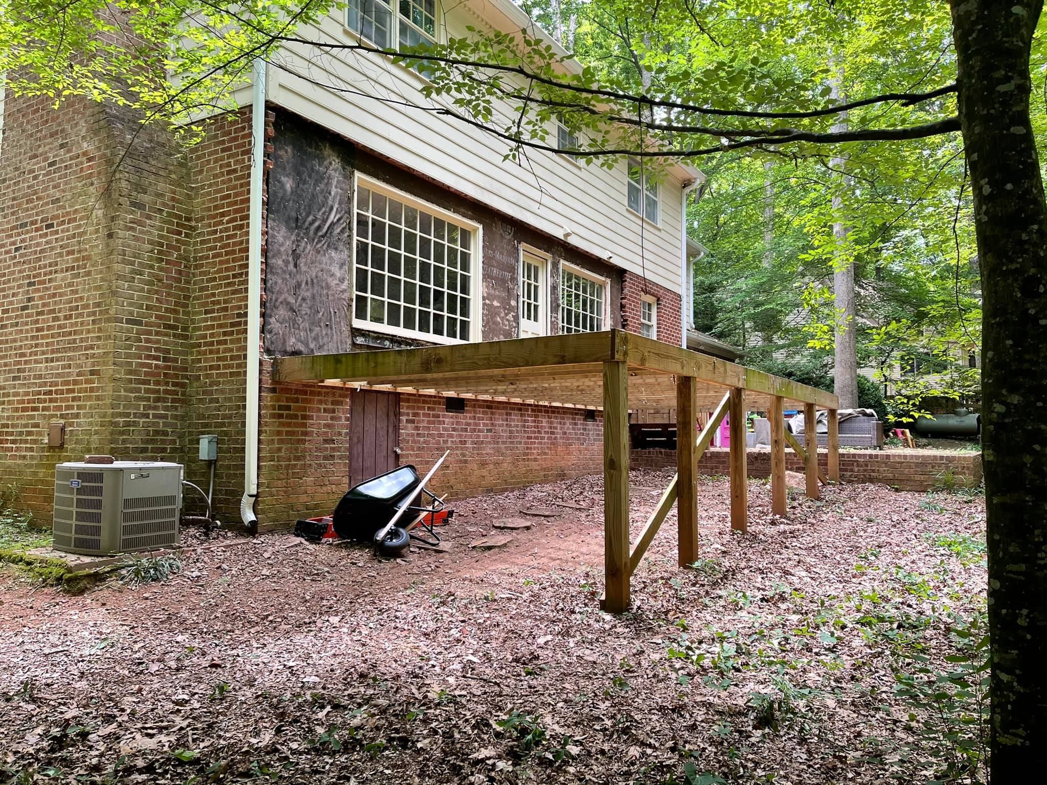 Decks/Docks project Cary NC exterior build